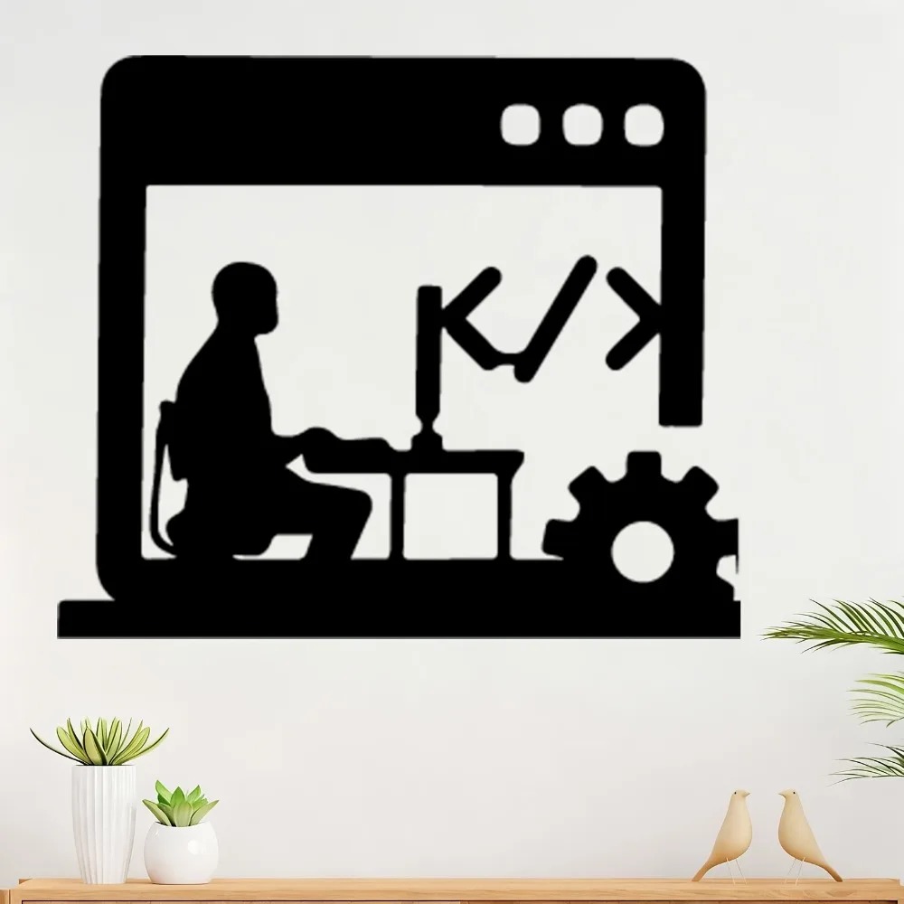 Tech Office Wall - Metal Wall Art Decor Silhouette 2