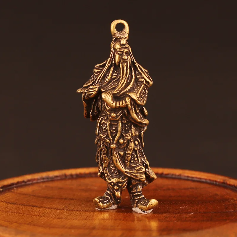 Office Desk Tech Accessories - Brass Chinese Copper God Of Wealth