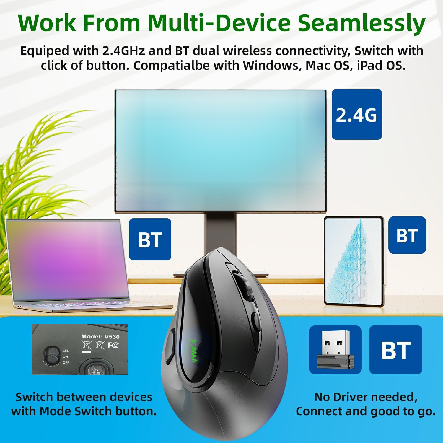2.4G Dual Modes Ergonomic Vert – Ergonomic Mouse Vertical Bewertung und Preis