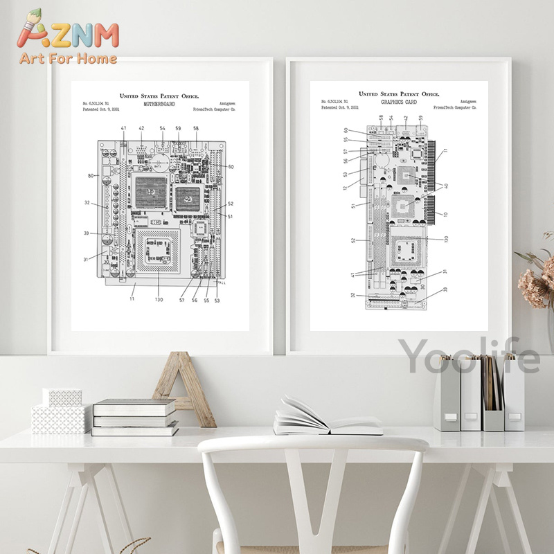 AZNM Computer Motherboard Pate – Tech Office Wall Bewertung und Preis