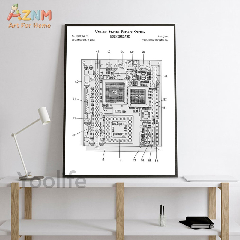 AZNM Computer Motherboard Pate – Tech Office Wall Bewertung und Preis