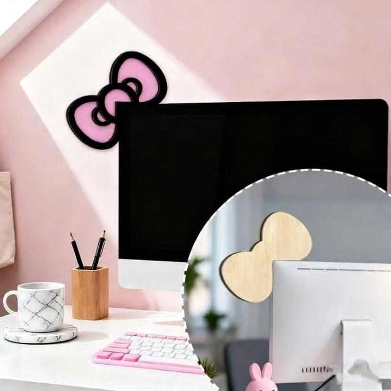 New 1/2Pcs Wooden Bowknot PC A – Office Desk Tech Accessories Bewertung und Preis