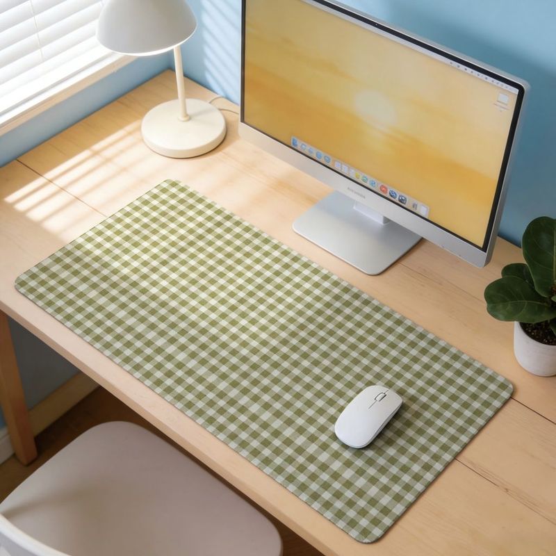 Olive Green Check Design Mouse – Office Desk Tech Accessories Bewertung und Preis